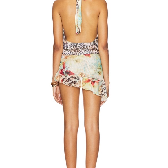 Jaded London Multicolor “Cindy” Plunge Mini Dress - Picture 2 of 4